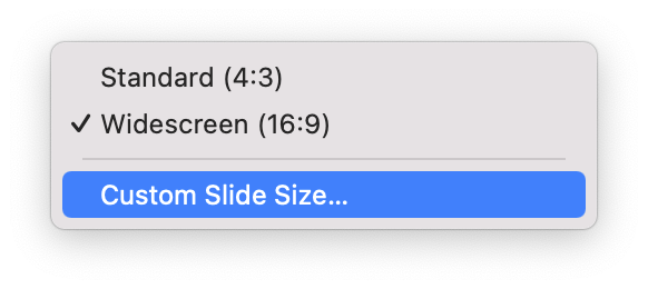 Apple Keynote Document properties