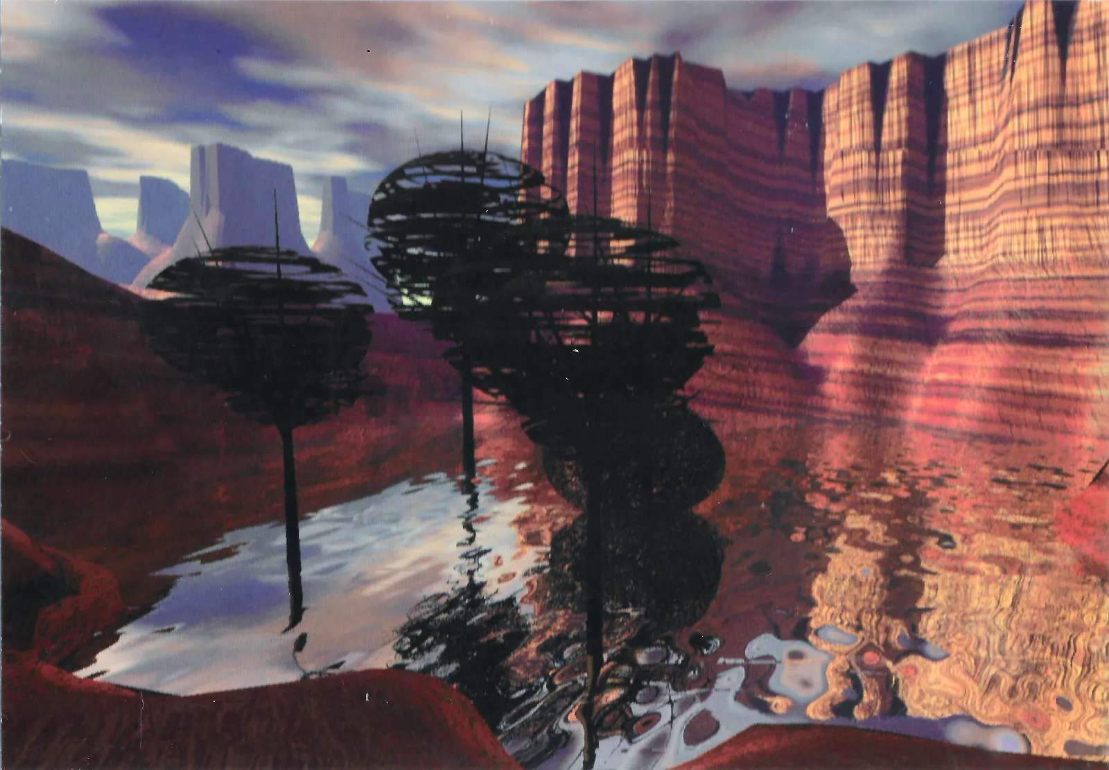 Interior by Edward Thomas - Postcard Ray-Traced Art 1995 - Front