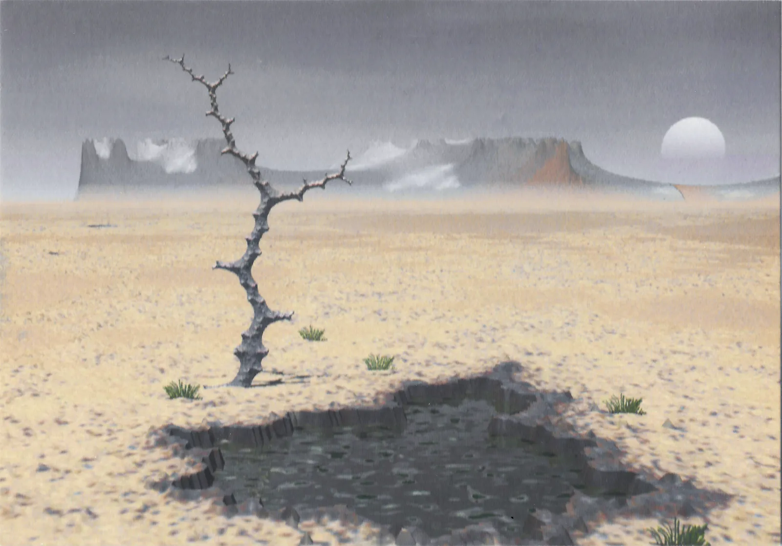 Mandpool by Jon Hawkes - Postcard Ray-Traced Art 1995 - Front