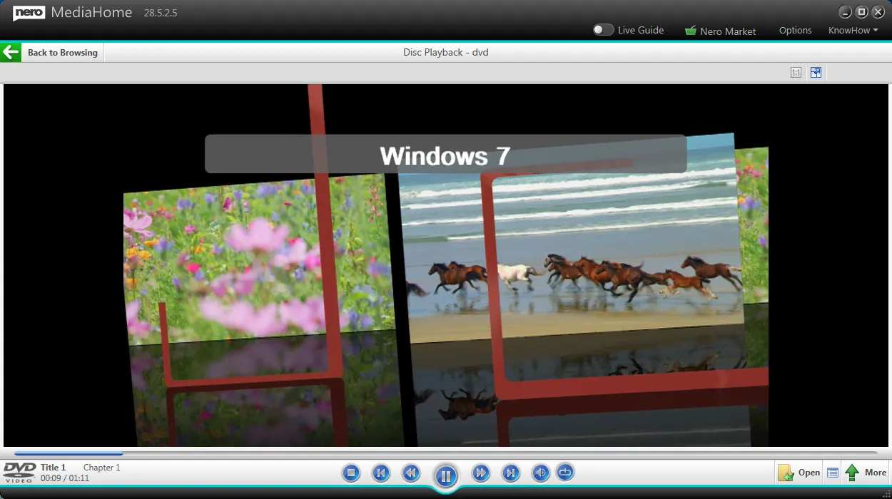 DVD Playback in Nero MediaHome 2026 (28.5.2.5) on Windows 7